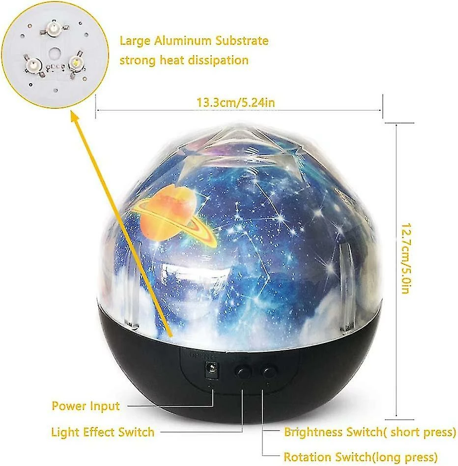 Unbranded Night Light Projector For Kids - 360 Rotating Planet Universe Projection Lamp Rotatable With 5 Films And 4 Modes For Bedroom Adults Kids Baby Bedroom - Image 5