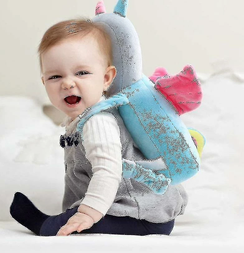 Unbranded Toddler Baby Head Protection Cushion Backpack Wearblue - Image 3