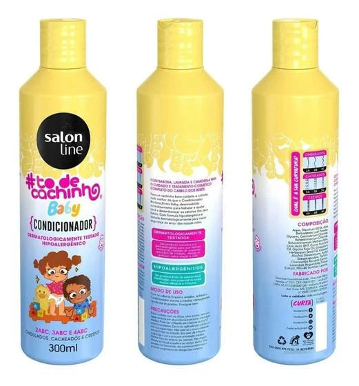 Kit Baby To De Cachinho - Shampoo, Condicionador E Creme - Salon Line - Image 4