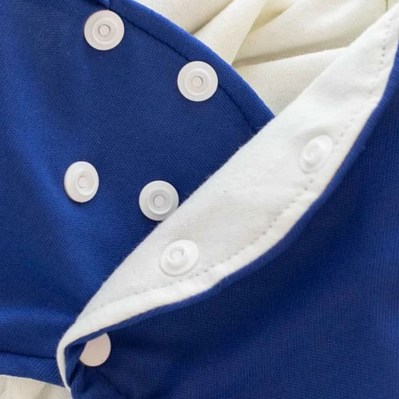Fralda Ecologica Reutilizavel Praia Piscina Com Absorvente Para Bebe Tamanho P M G Azul Marinho - Mais Que Baby - Image 3