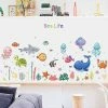 Liangnv Cartoon Sea Life Wall Decals, Heytea Ocean World Peel And Stick Removable Wall Stickers, Diy Under The Sea Fish Wall Decor For Kids Girls Baby Bedroom