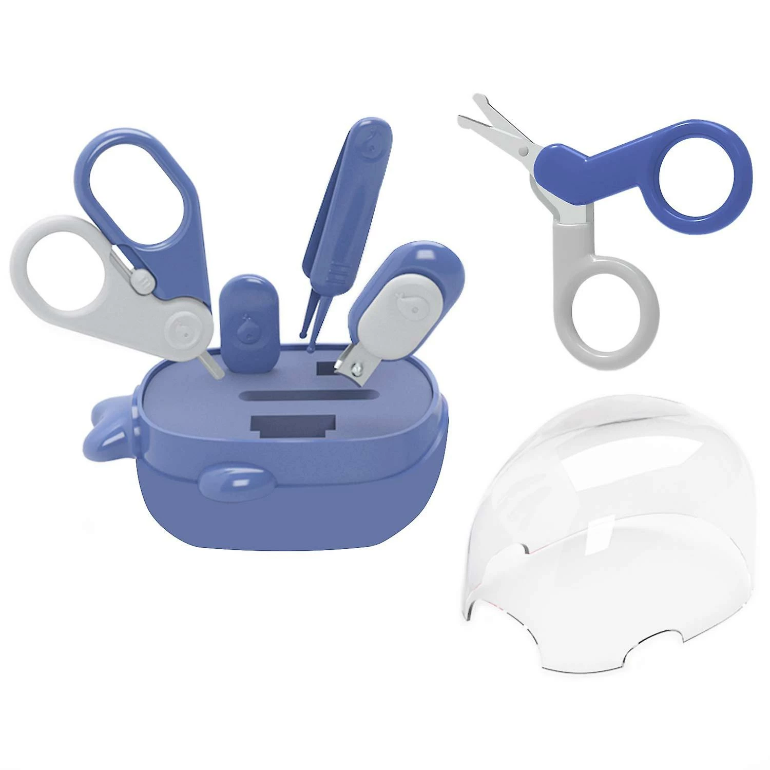 Unbranded 5-in-1 Baby Nail Care Kits With Cartoon Whale Case, Baby Manicure Pedicure Set For Newborn