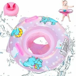 Unbranded Swimming Ring Baby Newborn, Swimming Ring Baby Inflatable Seat ,baby Swimming Ring Tube With Dual Handle, For Baby Toddler Kids Pool Bathtub,pink Yanl