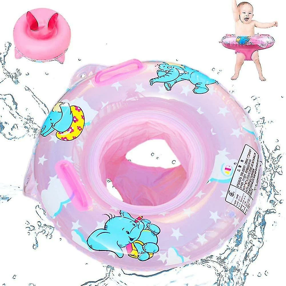 Unbranded Swimming Ring Baby Newborn, Swimming Ring Baby Inflatable Seat ,baby Swimming Ring Tube With Dual Handle, For Baby Toddler Kids Pool Bathtub,pink Yanl