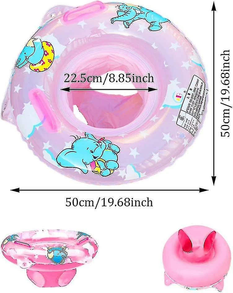 Unbranded Swimming Ring Baby Newborn, Swimming Ring Baby Inflatable Seat ,baby Swimming Ring Tube With Dual Handle, For Baby Toddler Kids Pool Bathtub,pink Yanl - Image 2