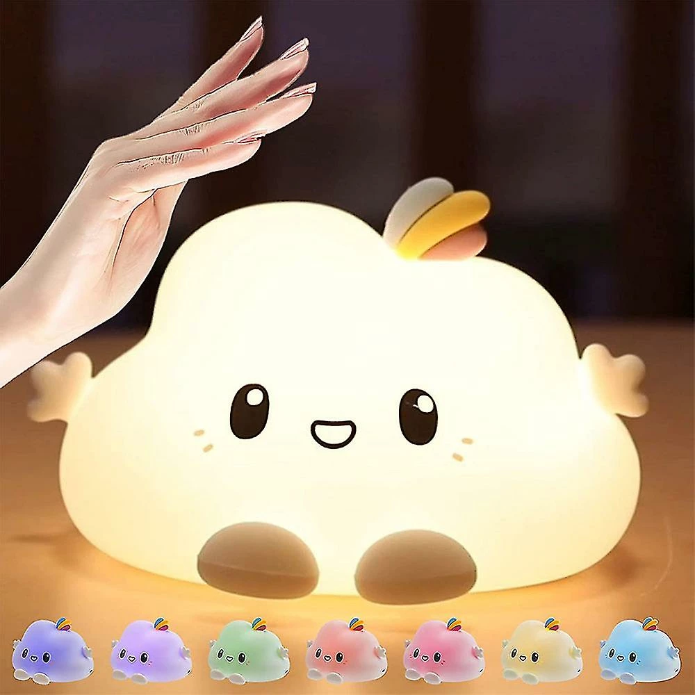 Unbranded Kids Night Lights For Kids Room, Cute Baby Night Light, Toddler Night Lights, Rechargeable Night Light For Girls, Silicone Cloud Night Light, Squishy - Image 3