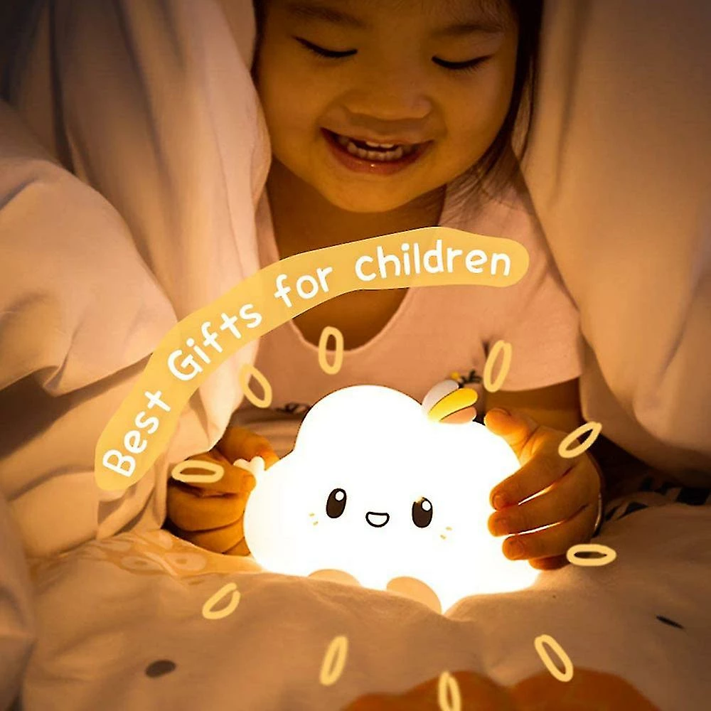 Unbranded Kids Night Lights For Kids Room, Cute Baby Night Light, Toddler Night Lights, Rechargeable Night Light For Girls, Silicone Cloud Night Light, Squishy - Image 4