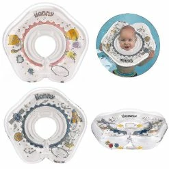 Xxzjd Baby Neck Flutuante Anel De Natação Bebê Anel Inflável Bonito Anel Flutuante (Cor : Rosa )