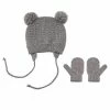 Xxzjd 1 Set Baby Hat Cute Bear Toddler Earflap Beanie Warm For Fall Winter--grey