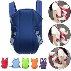 Unbranded Baby Carrier, Soft Infant Newborn Baby Carrier Backpack Rider Sling, Blue