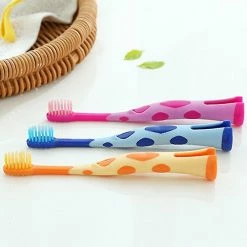 Unbranded Giraffe Children's Toothbrush Single Pack 2-5 Years Old Superfine Soft Hair Cute Baby Toothbrush (3pcs, Multicolor) [free Shipping]