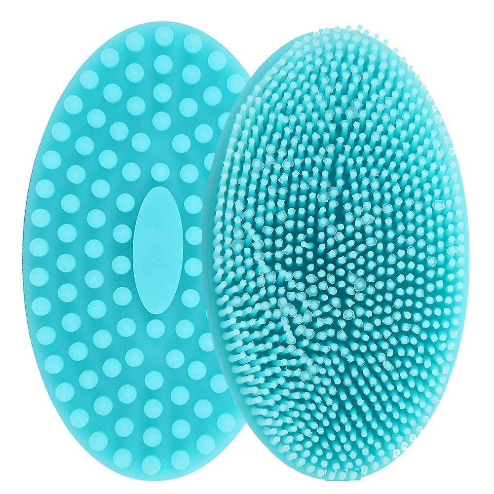 Gegong Silicone Soft Baby Bath Brush Infant Scalp Body Massage Skin Cleaning Shower Brushblue