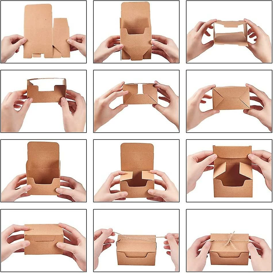 Camping Cookware 30 Pacote Kraft Gift Boxes Gift Wrapping Paper Boxes For WeddingCor, Baby - Image 3