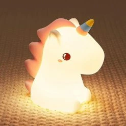 Unbranded Einhorn Nachtlicht Kinder, Kawaii Nachtlicht Baby, Led Nachttischlampe Babyzimmer, Usb Silikon Stilllicht Dimmbar Touch Fr Mdchen Frauen,farbwechsel S