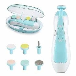 Unbranded Electric Baby Nail Trimmer, Safe Baby Nail File For Newborn To Toddler Toes And Fingernails, Kids Nail Care, Polish And Trim,blue