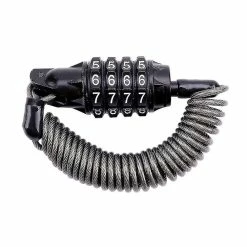 Keepsmile Bike Lock Cable, Portable Mini Bicycle Lock Security 4 Digit Resettable Combination Coiling Cable Lock For Baby Strollers, Suitcases And Laptop Bags