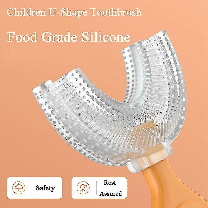 Unbranded 0-6years 360 Degree U-shaped Children Toothbrush Teethers Soft Silicone Baby Brush Kids Teeth Oral C - Image 2