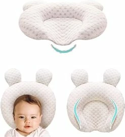 Unbranded Soft Baby Nursery Pillows Unisex Newborns Head Shaping Infant Support Sleeping Head Sleep Pillows Love Latex Pillow Removable And Washable Aoba