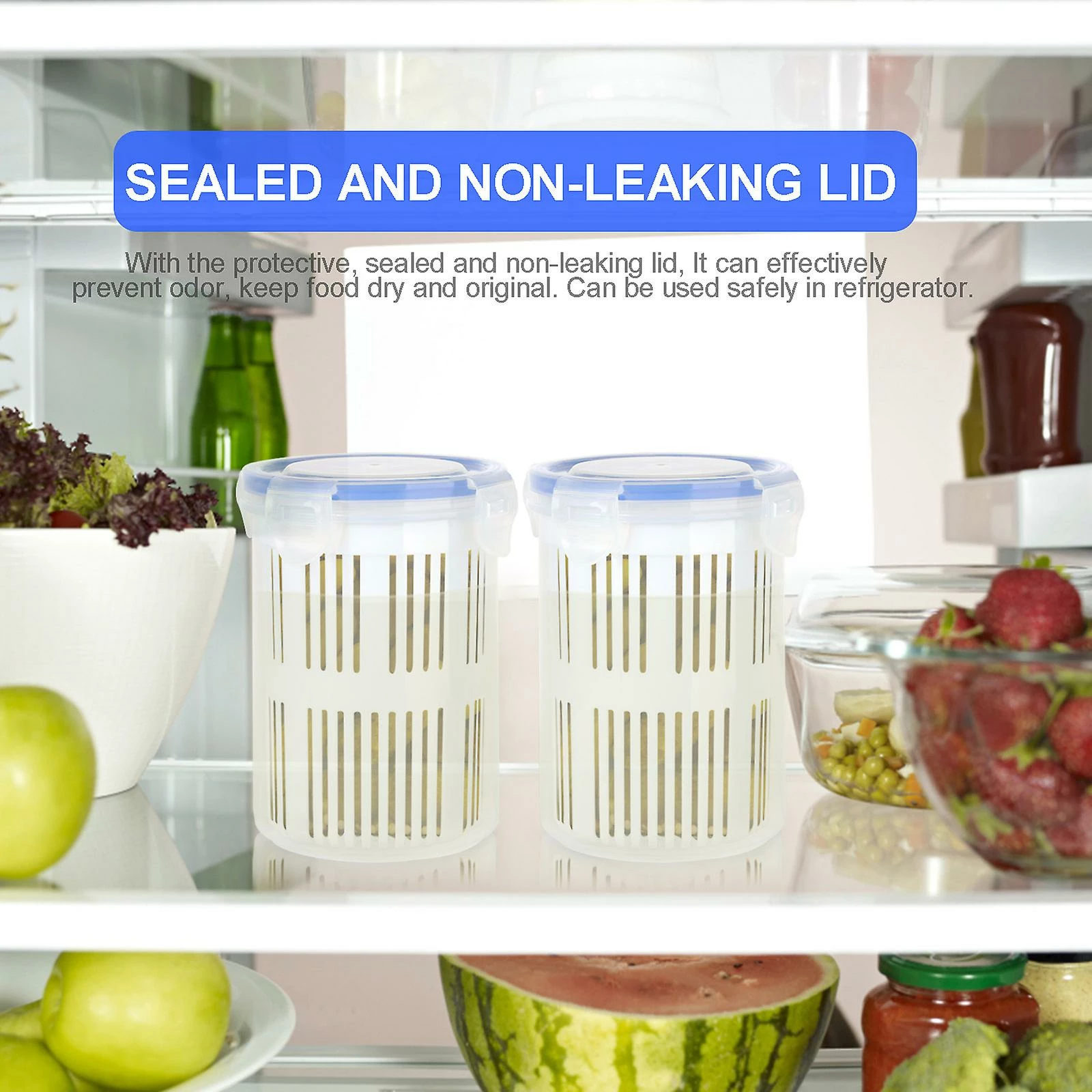 Unbranded Best Offer Pickle Jar With Strainer Insert, Deli Food Storage Container, Pickle Holder Keeper Lifter - Image 4