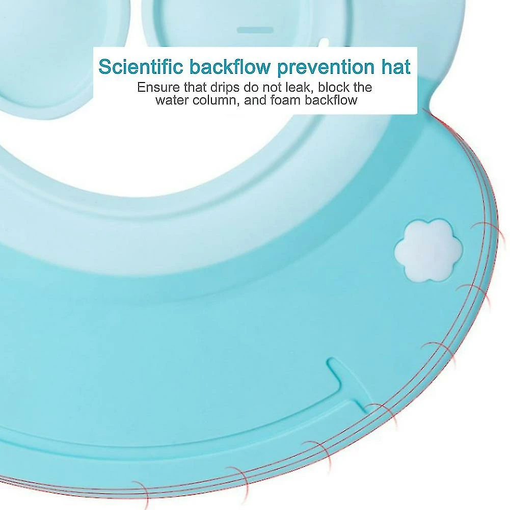 Unbranded Home Baby Shower Washing Hair Ear Protection For Kids Shampoo Cap Wide Brim,blue,11 - Image 3
