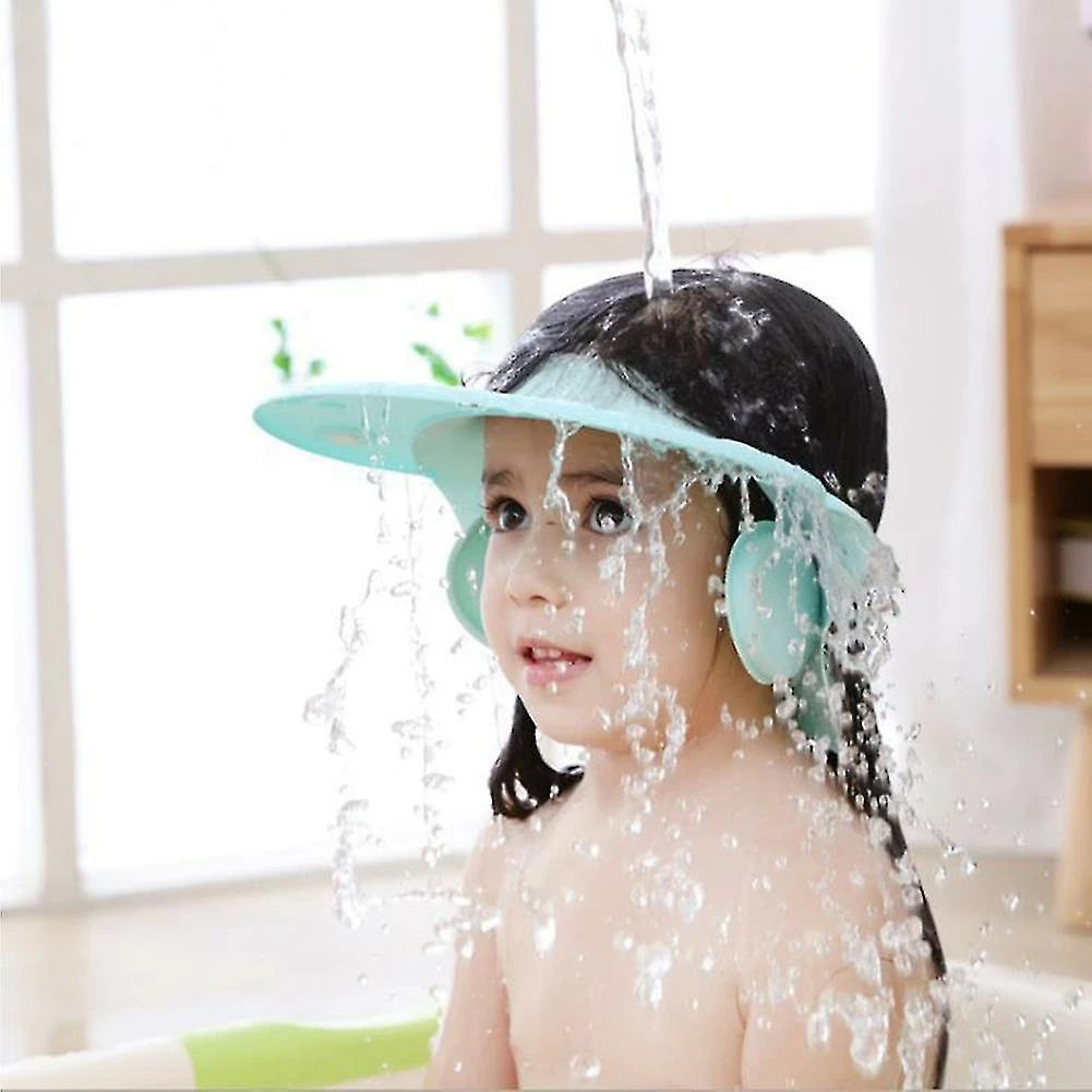 Unbranded Home Baby Shower Washing Hair Ear Protection For Kids Shampoo Cap Wide Brim,blue,11 - Image 4