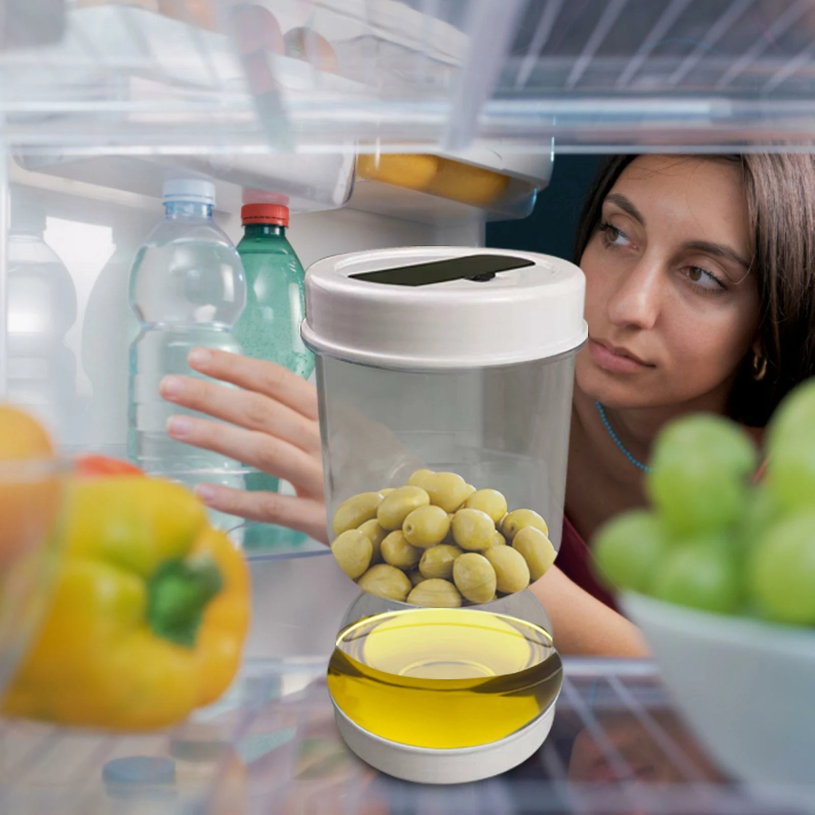 Unbranded Price Drop!hot Pickle And Olive Hourglass Jar Pickle Grabber Juice Separator Pickle Container Kimchi Jar Airtight Food Storage Hot - Image 4