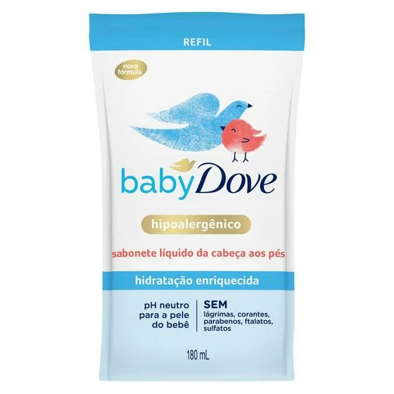 Sabonete Líquido Baby Dove Hidratação Enriquecida Refil 180ml - Image 3