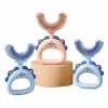 Unbranded Manual Baby U-shaped Toothbrush 360 Limpeza Oral Massagem Soft Brush Head Food Grade Silicone Toothbrush Raoliang