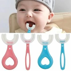 Unbranded 4pcs Baby Toothbrush Children 360 Degree U-shaped Child Toothbrush Teethers