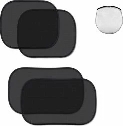 Pxcl Baby Car Sun Shade, 4pcs Self Adhesive Sun Shades For Kids, Self Adhesive Sun Shades For Kids, Side Window Window Shade Blocking Harmful Uv Rays