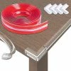 SML Silicone Edge Protector Strip, 6m Baby Proofing Corner Protectors For Kids Pre-tape Adhesive Baby Safety Edge Corner Guards For Table Cabinets Drawers
