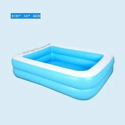 Nw 1776 Baby Kid Inflatable Swimming Pool Paddling Pool Large Size Thickened Square Swimming Pool