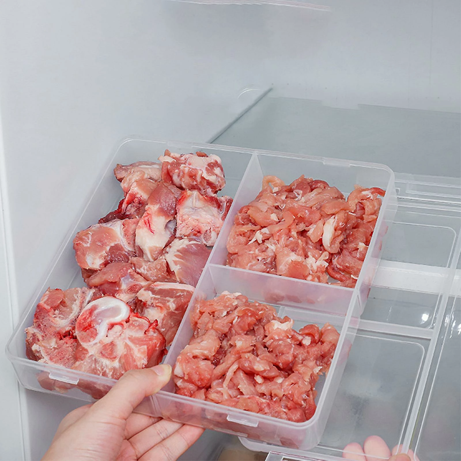 Unbranded Food Storage Container High-capacity For Kitchen Fridge Durable Noodle Box Clear Transparent Plastic Pet Seal Stablecans - Image 4