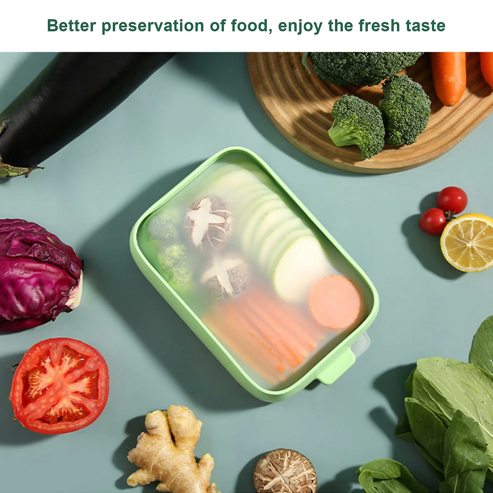 Unbranded Food Grade Silicone Vegetable Storage Container, Freezer And Microwave Safe - Image 2