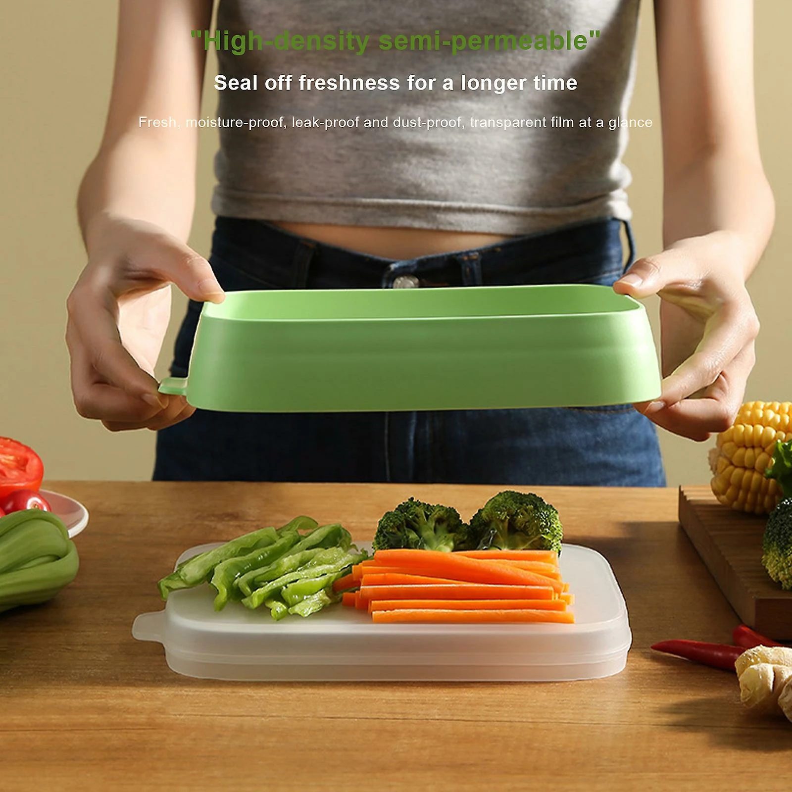 Unbranded Food Grade Silicone Vegetable Storage Container, Freezer And Microwave Safe - Image 3