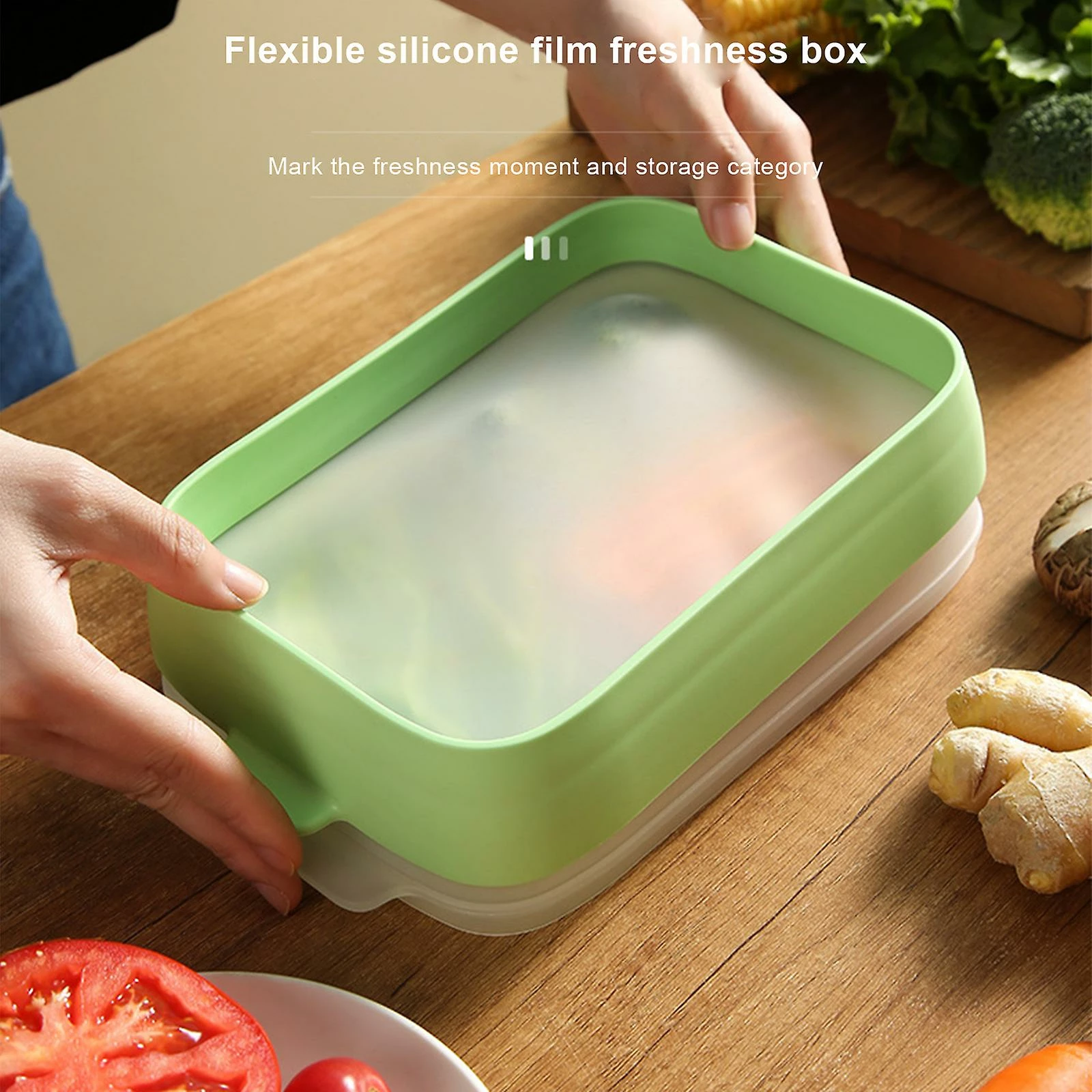 Unbranded Food Grade Silicone Vegetable Storage Container, Freezer And Microwave Safe - Image 4