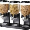 Windy Triple Food Dispenser Cereal Containers Storage Dispenser Food Storage Container Cereal Dispenser Countertop For Candy Nut Grain Granola Snack