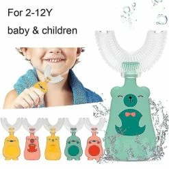 Unbranded 2-12 Years Old Baby Toothbrush Children's Teeth Oral Care Cleaning Brush Soft Food Grade Silicone,11