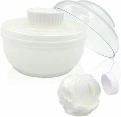 Qinfen Baby Powder Puff Box, 3.15 Em Corpo Fofo Após Banho De Pó Azul