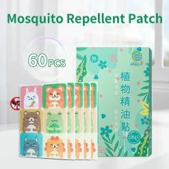 Timubike 60pcs/box Mosquito Repellent Stickers Cartoon Anti Mosquito Plaster Pure Plant Essential Oil Stickers For Baby Kid