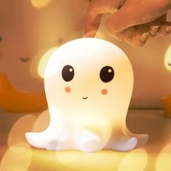 Unbranded Led Night Light, Baby Night Light Without Small Parts Children's Night Light Dimmable Touch Multicolor Cute Ink Fish For Sleep Aid