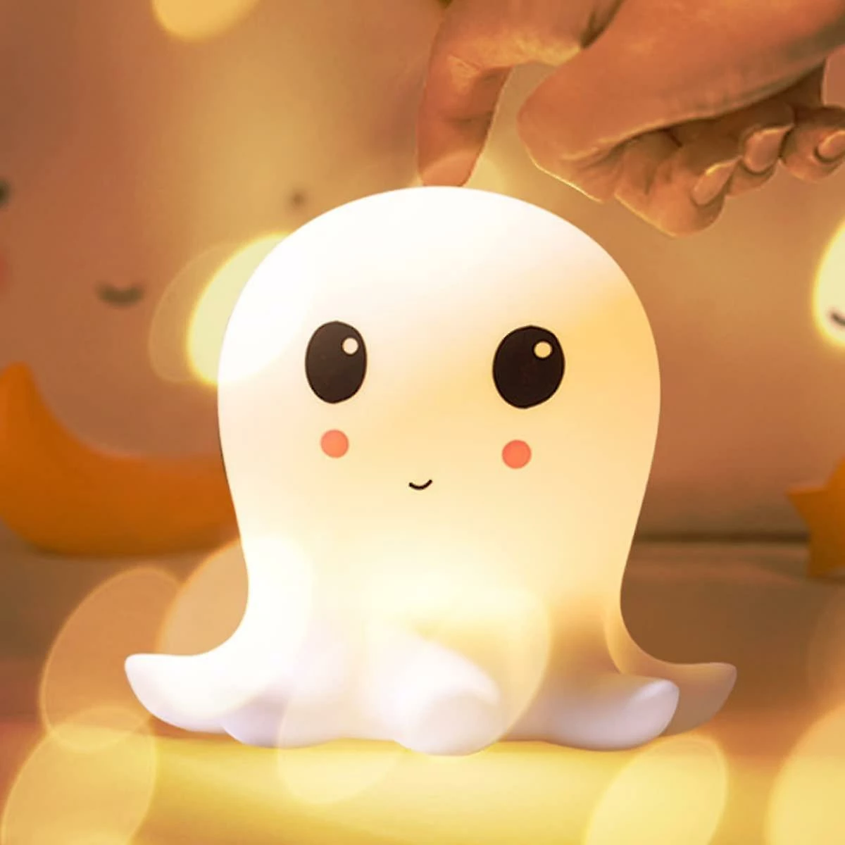 Unbranded Led Night Light, Baby Night Light Without Small Parts Children's Night Light Dimmable Touch Multicolor Cute Ink Fish For Sleep Aid