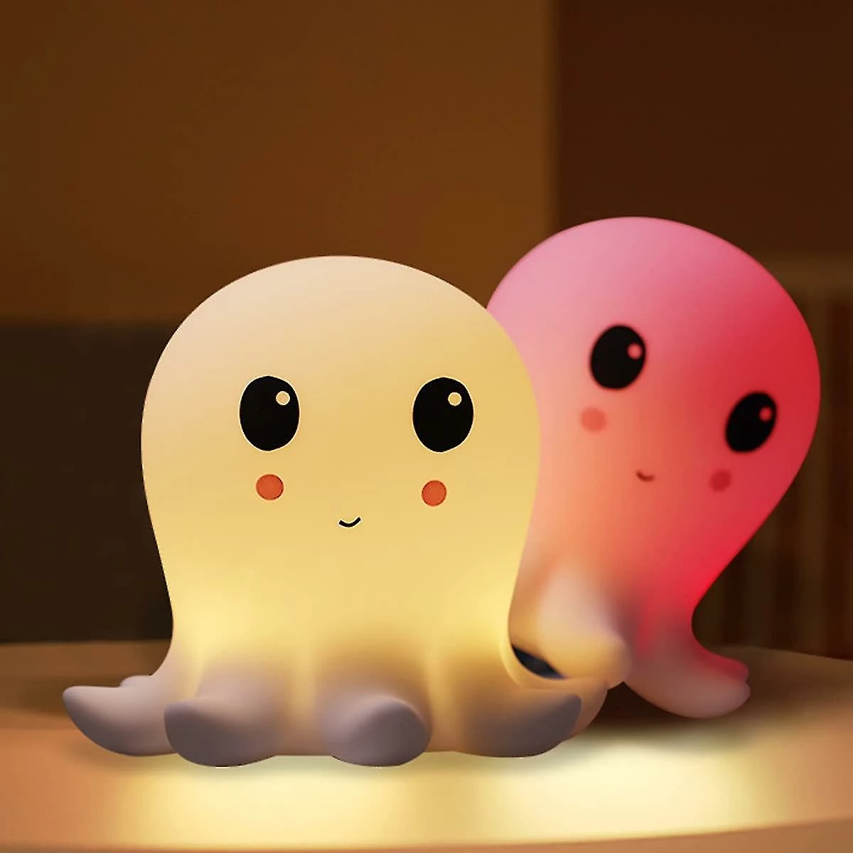 Unbranded Led Night Light, Baby Night Light Without Small Parts Children's Night Light Dimmable Touch Multicolor Cute Ink Fish For Sleep Aid - Image 3