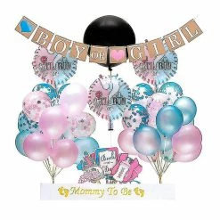 Unbranded Baby Gender Reveal Party Supplies Decorations Kit - Boy Or Girl Balloons