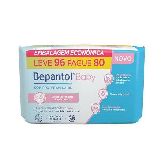 Lenço Umedecido Bepantol Baby Com 96 Uni - Image 2