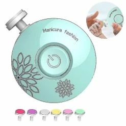 Unbranded Baby Electric Nail File Safe Clippers Com 6 Pastilhas De Moagem Trim Polish