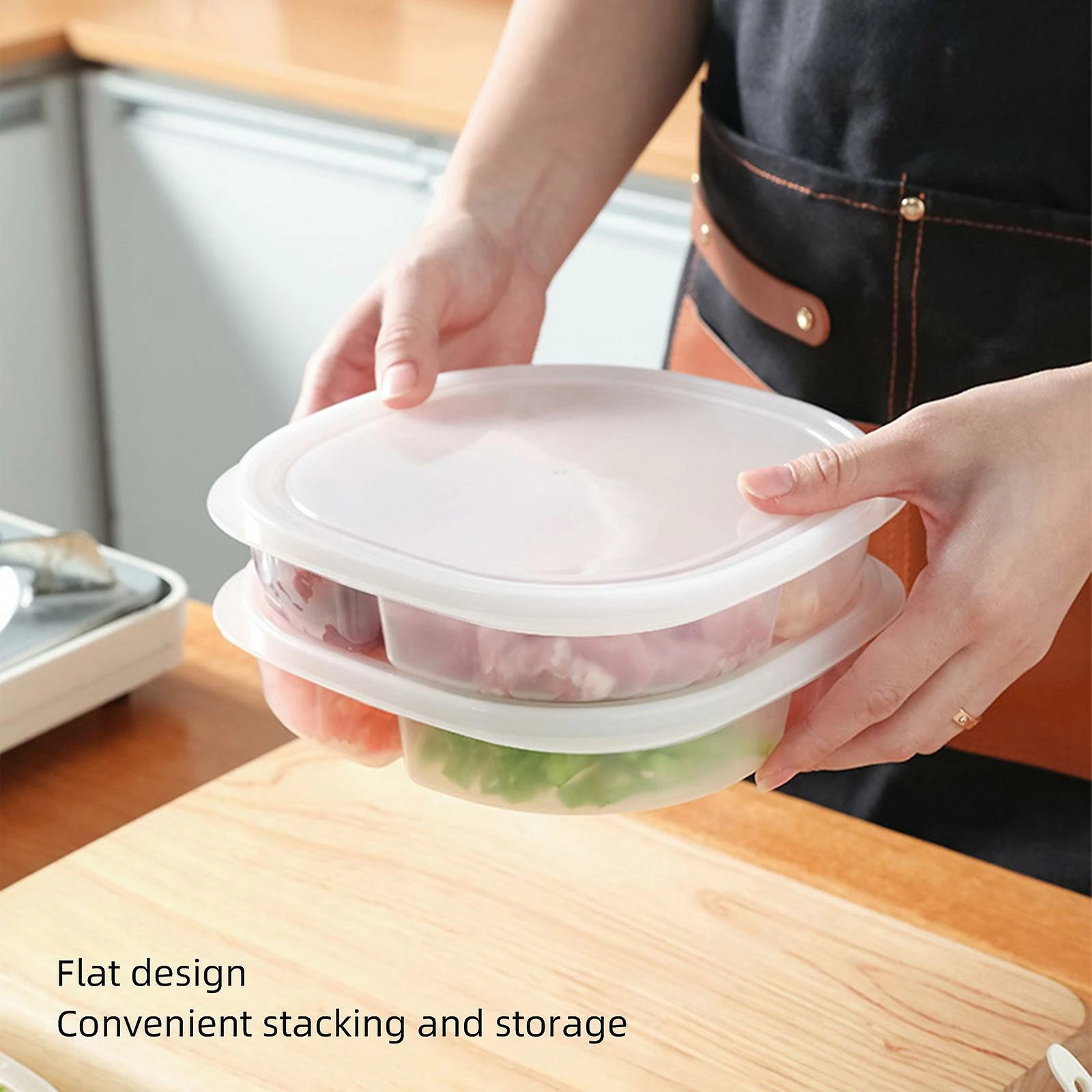 Unbranded Food Storage Container With 4 Compartments, Bpa-free Fresh-keeping Box With Detachable Lids For Refrigerator And Freezer - Image 2