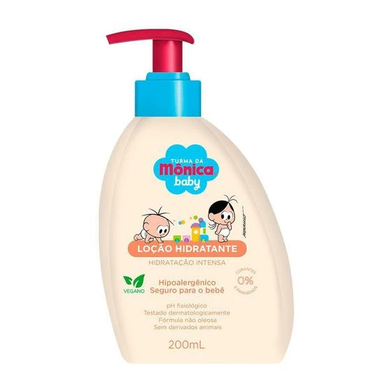 Loção Hidratante Turma Da Mônica Baby Hidratação Intensa Vegano 200ml - Turma Da Monica