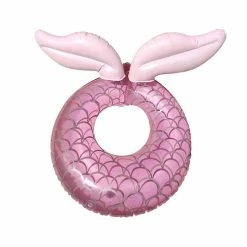 Unbranded 2pcs Mermaid Kids Swimming Rings, Baby Buoys, Anéis De Natação Infantil, Cadeirinhas De Bebê, Boias De Piscina De Bebê, Boias Infláveis De Assento Bebê