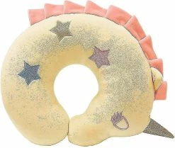 Qinfen Travel Pillow Children's Neck Pillow Cute Travel Neck Pillow Washable Headrest Neck Support For Baby Car Seat (yellow Unicorn)